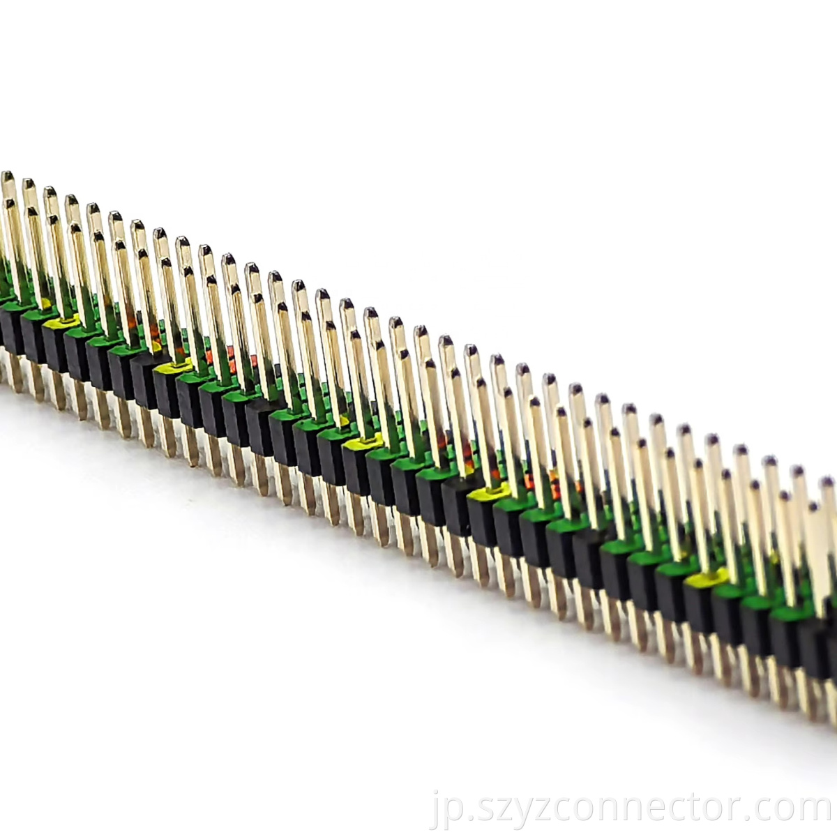 2.54mm Pitch Colored Pin Header Connector Dual Row Straight SQ0.64mm H:2.5mm 2*40P
